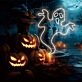 Geisterfigur LED-Neonschild für Halloween Party