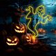 Geisterfigur LED-Neonschild für Halloween Party