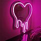 tropfendes Herz LED-Neonschild Wohnzimmer Schlafzimmer