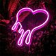 tropfendes Herz LED-Neonschild Wohnzimmer Schlafzimmer
