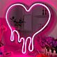 tropfendes Herz LED-Neonschild Wohnzimmer Schlafzimmer