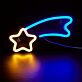 Sternschnuppe LED-Neonschild für Kinderzimmer und Wohnzimmer