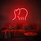 Elefanten-Silhouette als LED-Neonschild