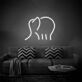 Elefanten-Silhouette als LED-Neonschild