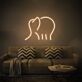 Elefanten-Silhouette als LED-Neonschild