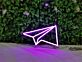 Light Up Your Office or Kid's Room with the Mini Paper Plane LED Neon Sign.