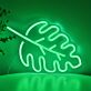 Eichenblatt LED-Neonschild Wohnzimmer Cafe