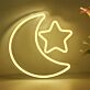 Halbmond mit Stern LED-Neonschild für Kinderzimmer Schlafzimmer