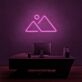 Berglandschaft mit Sonne LED-Neonschild Wohnzimmer Schlafzimmer