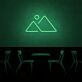 Berglandschaft mit Sonne LED-Neonschild Wohnzimmer Schlafzimmer