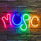 Music LED Neonschild für Wohnzimmer, Studio und Bar