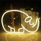 Elefant LED-Neonschild für Kinderzimmer und Wohnzimmer