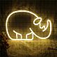 Elefant LED-Neonschild für Kinderzimmer und Wohnzimmer