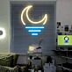 Halbmond über Wasser LED-Neonschild Wohnzimmer Schlafzimmer