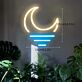 Halbmond über Wasser LED-Neonschild Wohnzimmer Schlafzimmer