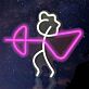Bogenschütze Symbol LED-Neonschild für Wohnzimmer Bar