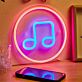 Musiknote LED-Neonschild Wohnzimmer Musikstudio