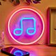 Musiknote LED-Neonschild Wohnzimmer Musikstudio