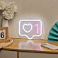 Like Benachrichtigungssymbol mit Herz und Zahl 1 LED-Neonschild Wohnzimmer Arbeitszimmer