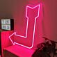 Pfeil nach links unten LED-Neonschild Wohnzimmer Bar