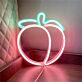 Pfirsich LED-Neonschild für Wohnzimmer Küche
