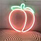 Pfirsich LED-Neonschild für Wohnzimmer Küche