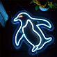 Brighten Your Space: Mini Penguin LED Neon Sign - Perfect for Home Decor, Children's Rooms, and Festive Celebrations.