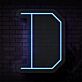 Buchstabe D LED Neonschild für Wohnzimmer und Bar