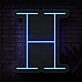 Buchstabe H LED Neonschild für Wohnzimmer und Bar