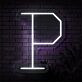 Brighten Your Wedding, Bar, or Office Space with the Personalized Initial Letter P LED Neon Sign.