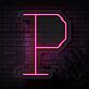 Buchstabe P LED Neonschild für Parkplatz und Eingang