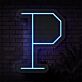 Brighten Your Wedding, Bar, or Office Space with the Personalized Initial Letter P LED Neon Sign.
