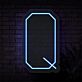 Buchstabe Q LED-Neonschild Wohnzimmer Büro