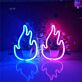 Flamme Symbol LED-Neonschild für Bar und Wohnzimmer