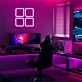Brighten up Your Gaming Space or Party with the Pink Tetris LED Neon Sign.