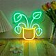 Topfpflanze LED-Neonschild für Wohnzimmer Schlafzimmer
