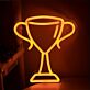 Pokal LED-Neonschild für Büro und Gaming