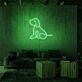 Hund Silhouette LED-Neonschild Wohnzimmer Haustierbereich