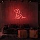 Hund Silhouette LED-Neonschild Wohnzimmer Haustierbereich