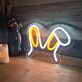 Hasenohren LED-Neonschild Wohnzimmer Kinderzimmer