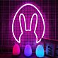 Osterei mit Hasenohren LED-Neonschild für Wohnzimmer Osterdekoration