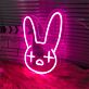 Hasengesicht LED-Neonschild Wohnzimmer Kinderzimmer