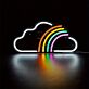 Wolke mit Regenbogen LED-Neonschild für Kinderzimmer Wohnzimmer