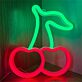 Kirschen LED-Neonschild Küche Bar