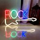 ROCK LED-Neonschild für Musikstudio und Bar