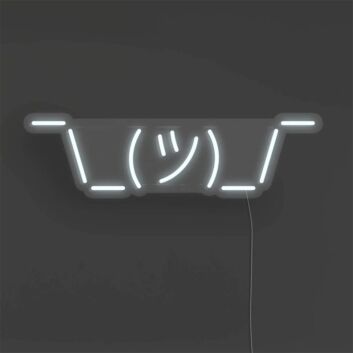 ¯\(ツ)/¯ LED Neonschild als minimalistisches Wandlicht