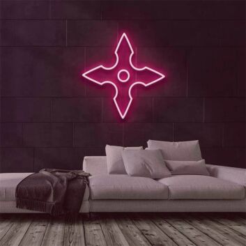 Shuriken Symbol LED-Neonschild für Wohnzimmer Gamingzimmer