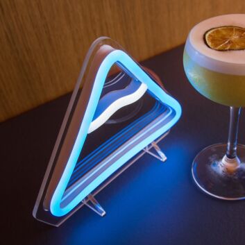 Bergsymbol mit Wellenlinie LED-Neonschild für Bar und Wohnzimmer