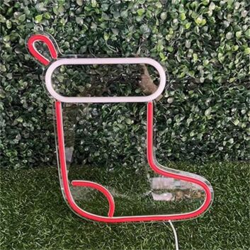 Weihnachtsstrumpf LED-Neonschild Wohnzimmer Weihnachten