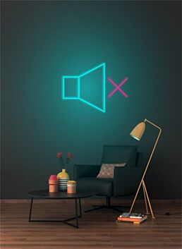 Lautsprecher stumm Symbol LED-Neonschild für Wohnzimmer Studio